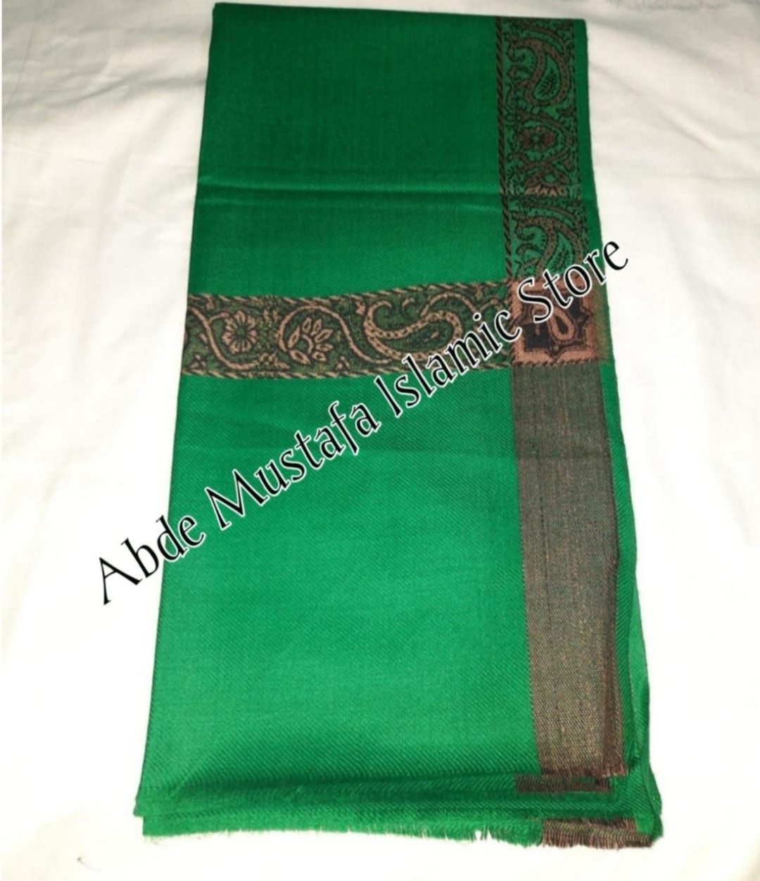 Original Kashmiri Showl Green Colour Best Quality Fabric and beautiful embroidery design