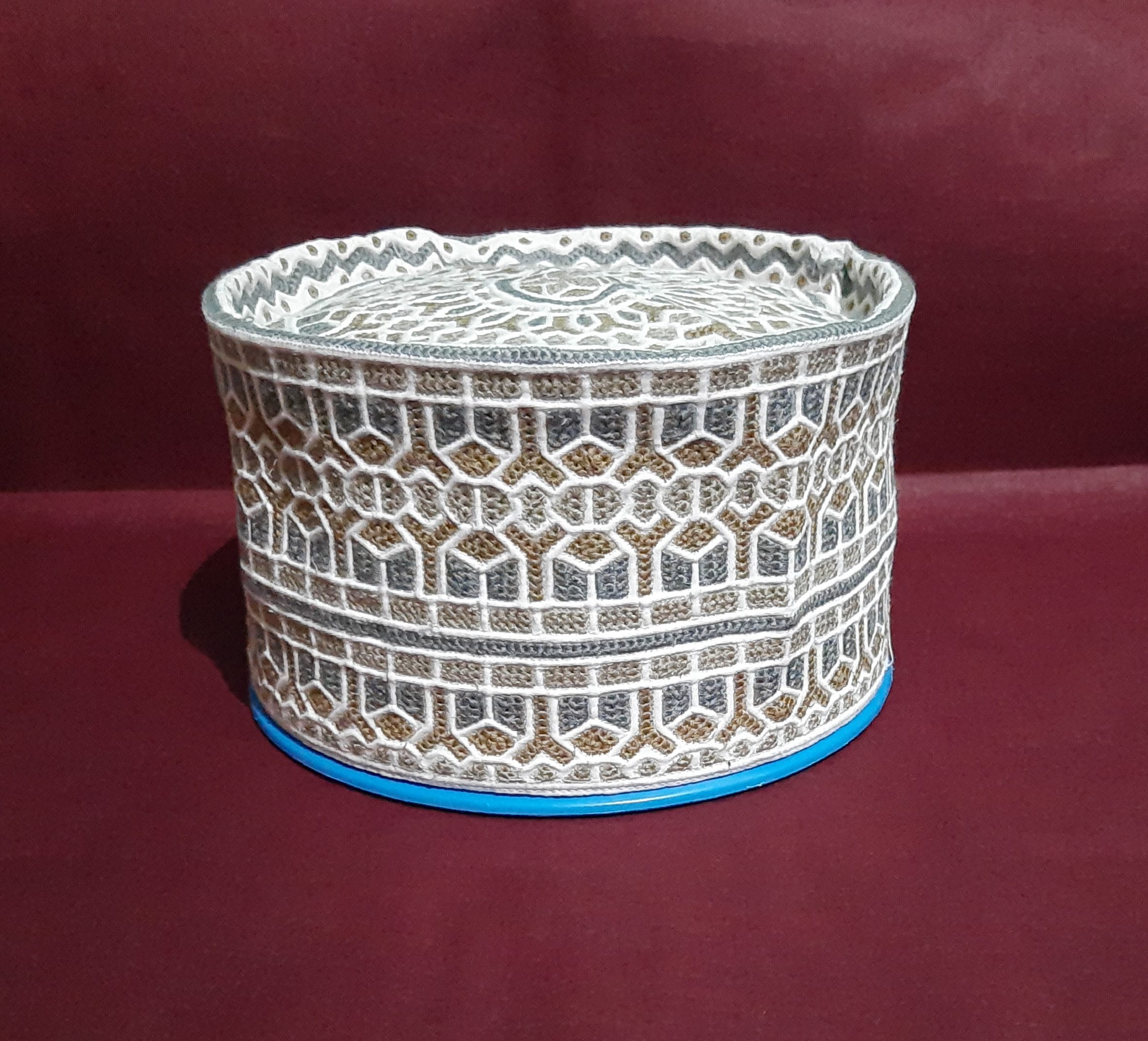 New Original Omani Barkati Cap Soft Cotton Material modal no 119 Sizs 22.5 ( Barkati Topi)