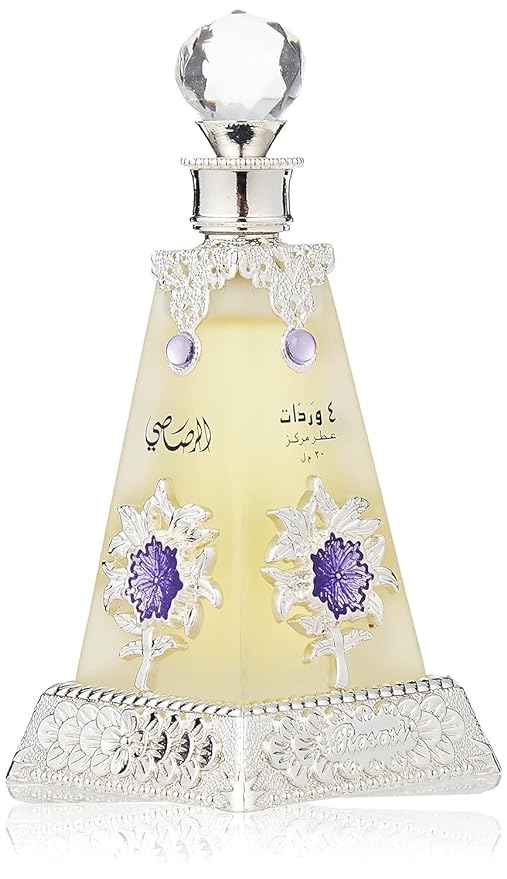 Rasasi Arba Wardat – Alcohol Free Arabic Perfume Oil Fragrance for Men and Women (Unisex)