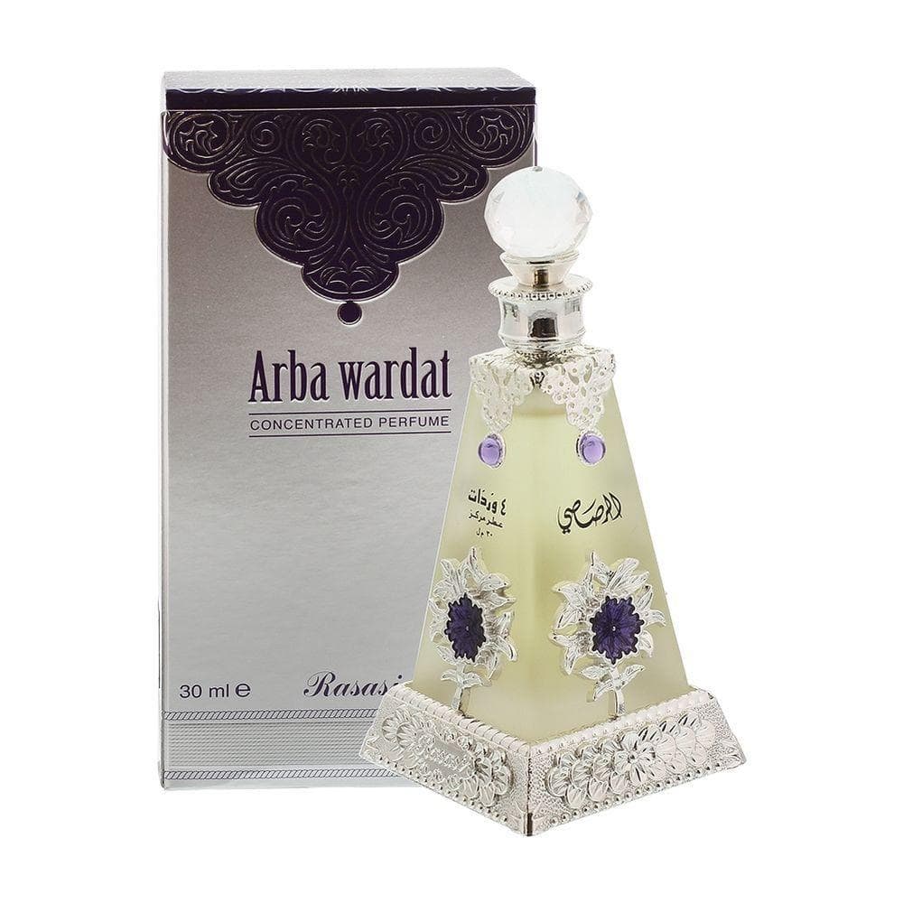 Rasasi Arba Wardat – Alcohol Free Arabic Perfume Oil Fragrance for Men and Women (Unisex)