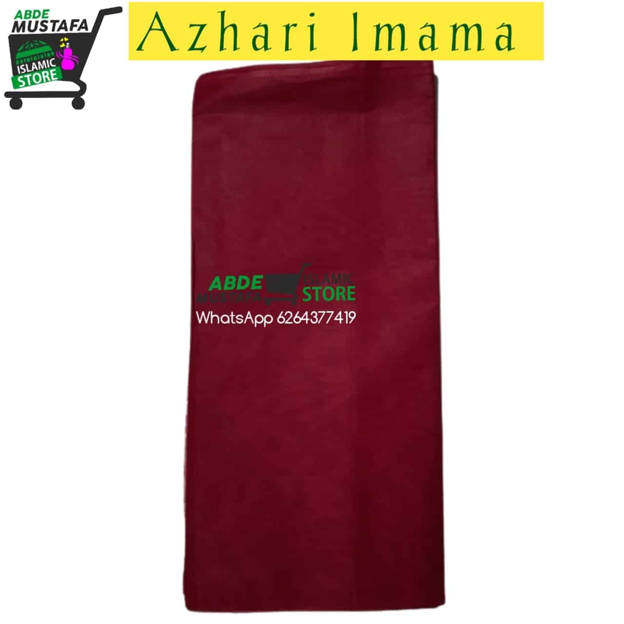 Azhari Imama Sharif Maroon Colour By Abde Mustafa Store (Colour Code #24)