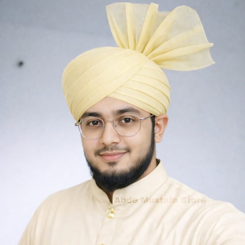 light Golden Azhari Imama By Abde Mustafa Store (Colour Code #2)