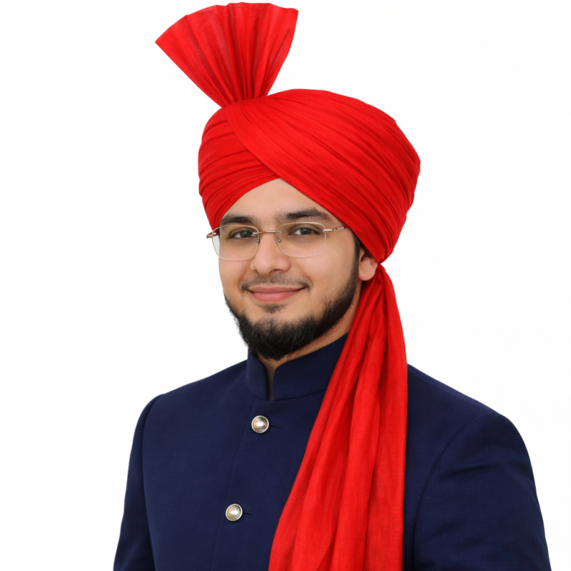 Red Azhari Imama Sharif Safa By Abde Mustafa Store (Colour Code #23)