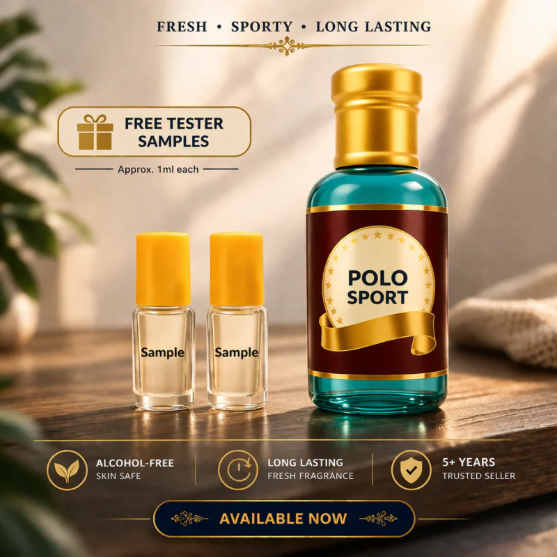 Polo Sport Attar Non Alcoholic 10ML And Free 3 Samples
