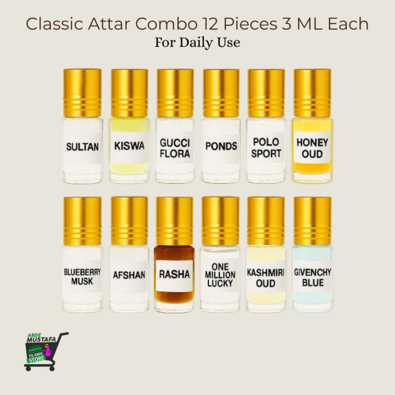 Classic Attar Combo – Pack of 12 (3ML Each) | Daily Use, Long Lasting