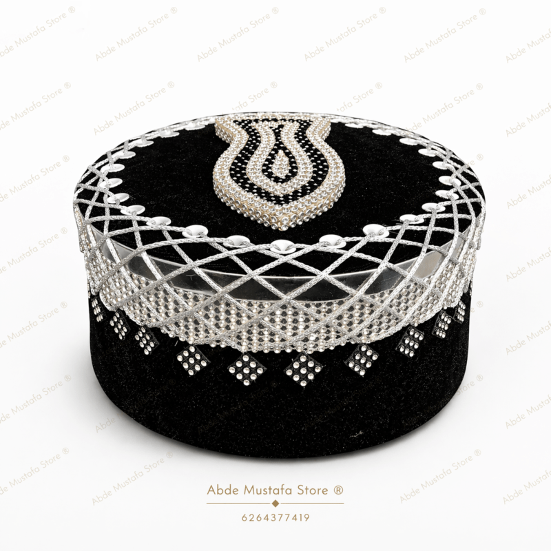 Black Velvet Kufi Cap