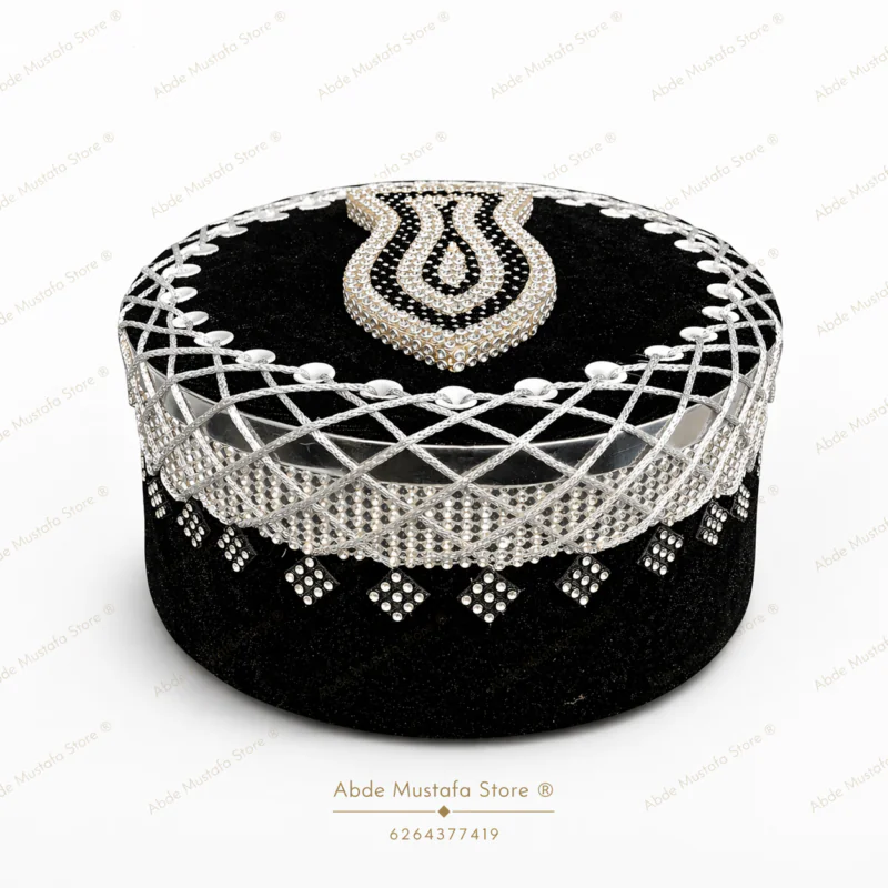Black Velvet Kufi Cap