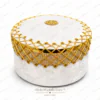 Luxury Islamic Cap white velvet gold work
