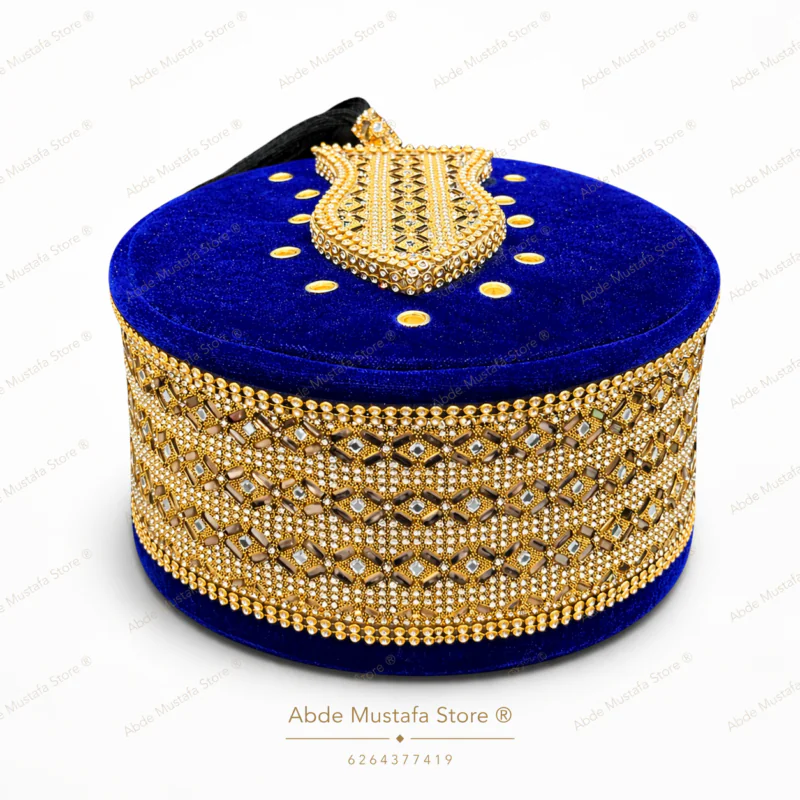 Royal Blue Velvet Kufi Cap