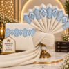Cream & Blue Embroidery Imama