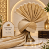 Golden Striped Embroidery Imama