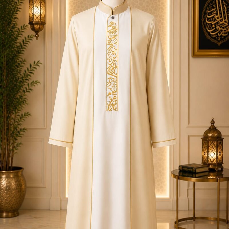 Cream Coat Style Jubba