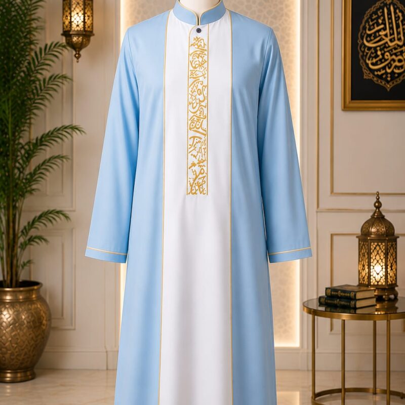 Sky Blue Coat Style Jubba